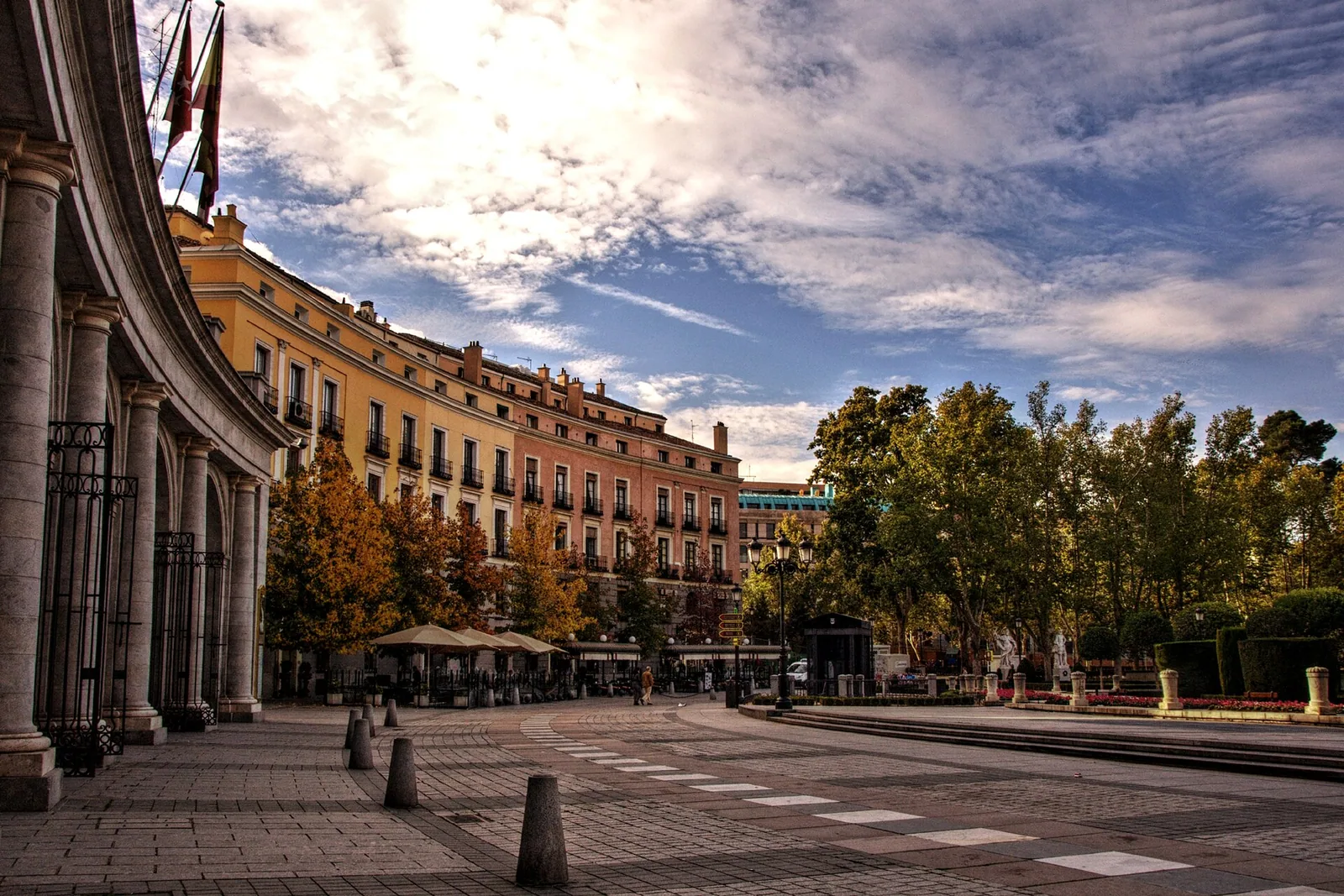 La plaza de Oriente, frente al Palacio Real